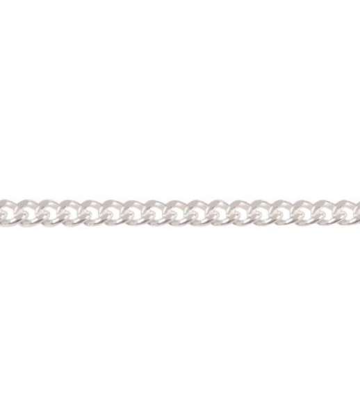 Collier chaine gourmette maille plate 2mm