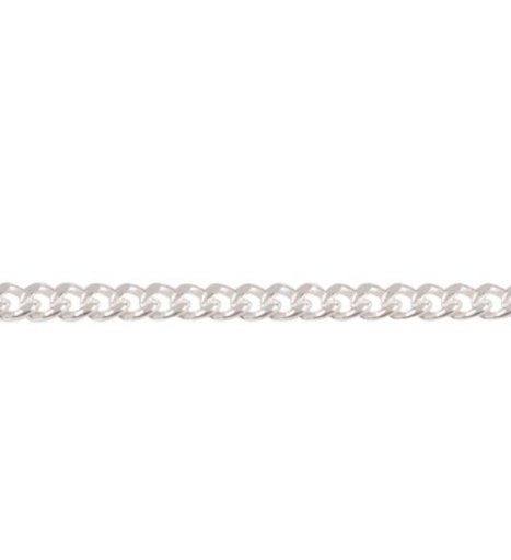 Collier chaine gourmette maille plate 2mm